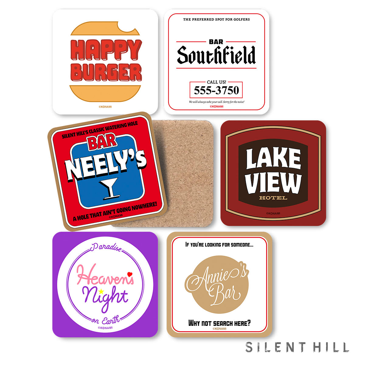 Silent Hill Bars & Restaurants Coaster Set