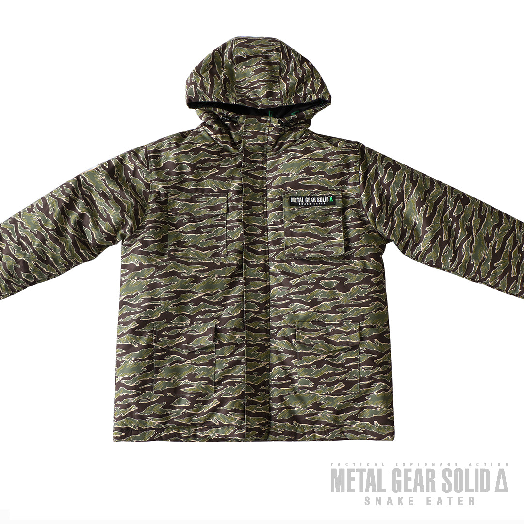metal gear solid v jacket METAL GEAR SOLID Δ: SNAKE EATER Tiger Stripe Camo Outdoors Jacket – OKS GEAR